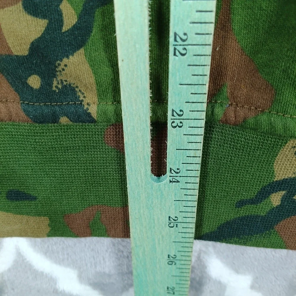 Polo Ralph Lauren Hoodie Men Large Green Brown Camouflage Full Zip Streetwear